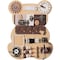 Shpilmaster Wooden Sensory Bear Shaped Learning Wall Mounted Toddler Board For Playroom, and Doctors' Office QI004594 - alternate 1